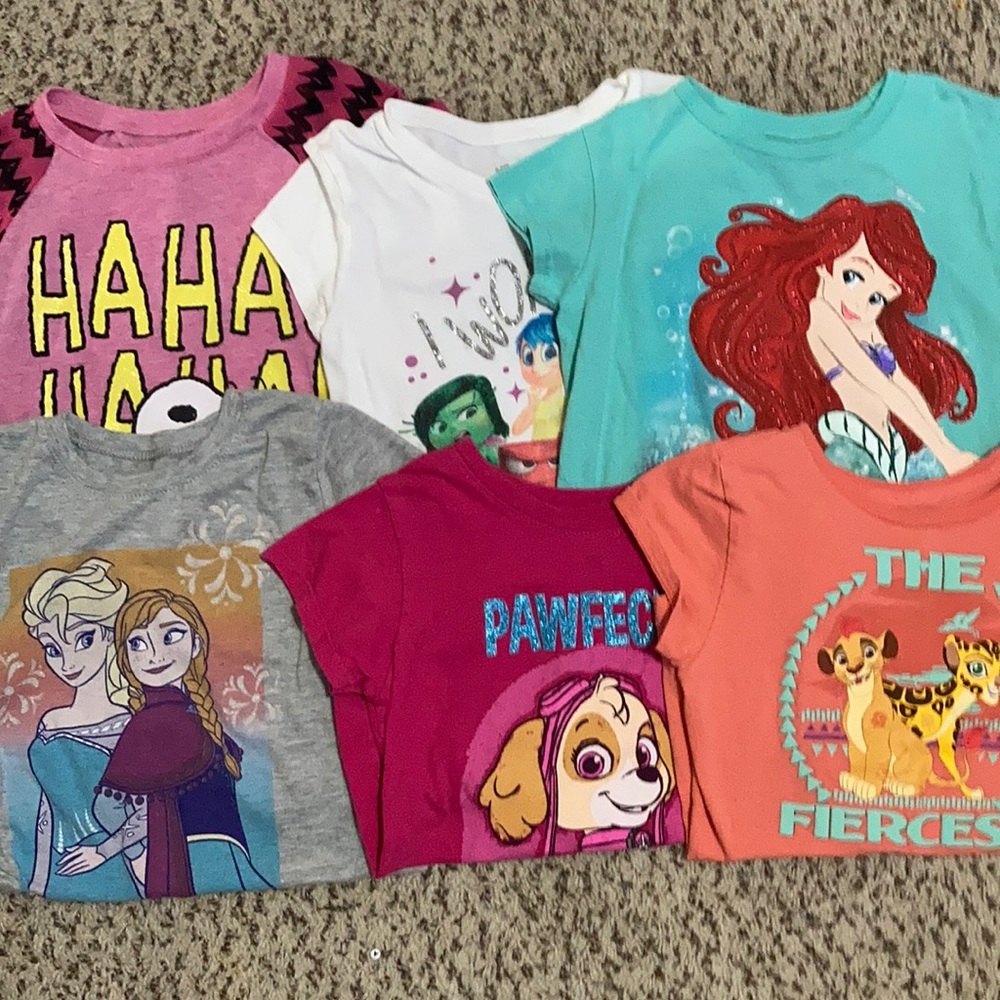 Girls lot of 6 t-shirts size 7/8
